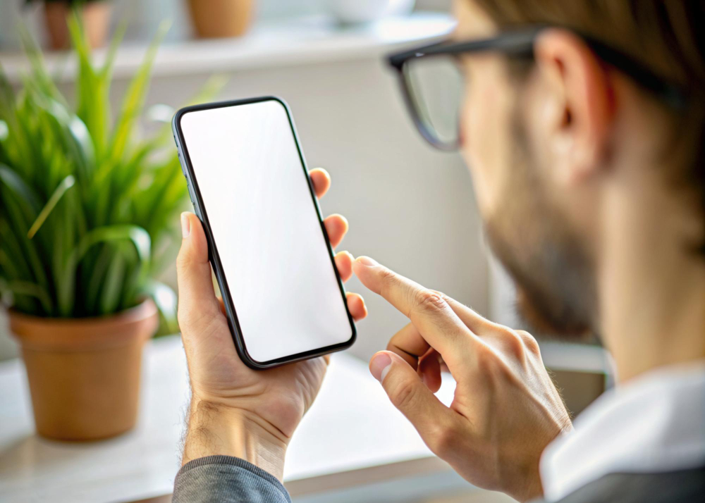 a person using smartphone